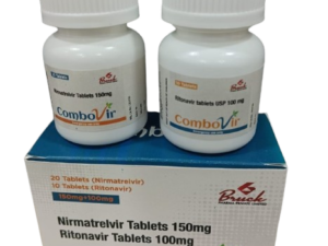 Combovir Nirmatrelvir 150mg and Ritonavir 100mg tablets bottles and box